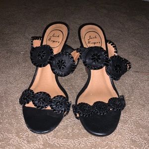 Jack Rodgers black wedges